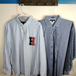 Tommy Hilfiger Blue and Navy Button Down Shirts